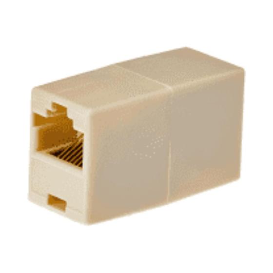 Imagem de Emenda Adaptadora  Cabo de Rede Internet RJ45 Rede X Rede