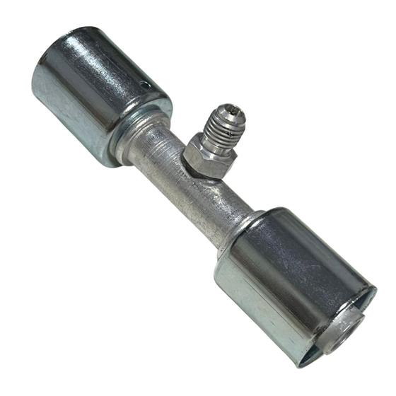 Imagem de Emenda Ar Cond Reta 12mm Com Ventil R12 Alumínio Com Clip