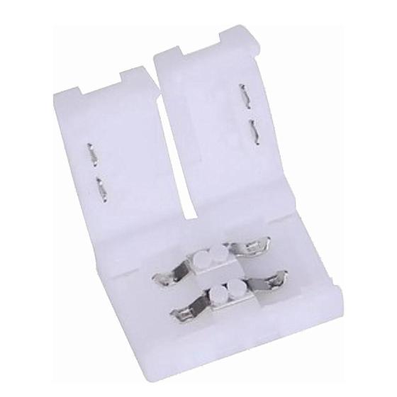 Imagem de Emenda Conector Branco Para Fita Led Sigle Color 8 Mm