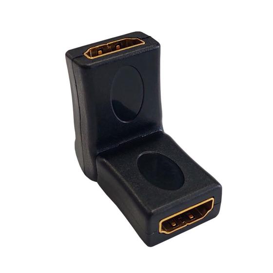 Imagem de Emenda HDMI com Ângulo de 90 a 180 Graus - (HDMI F X HDMI F) - AD0045