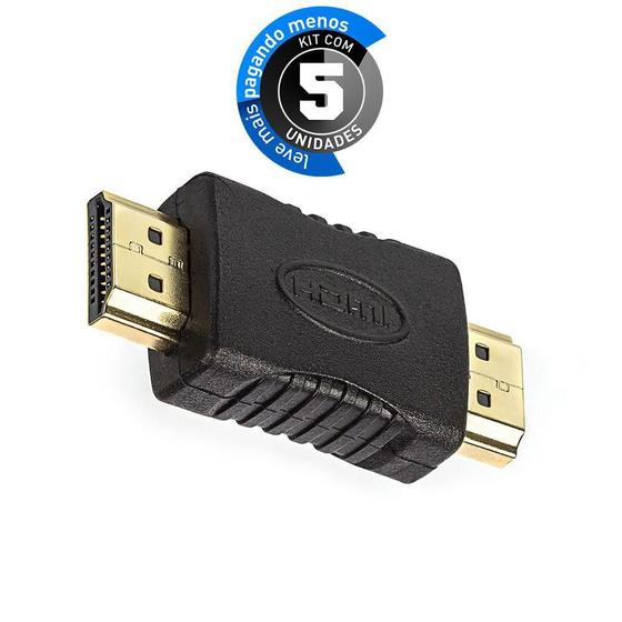 Imagem de Emenda Hdmi Macho Kit Com 5