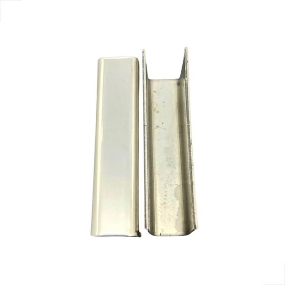 Imagem de Emenda Vidro Inox 180º V/V Para Gurada Corpo Encaixe Polido