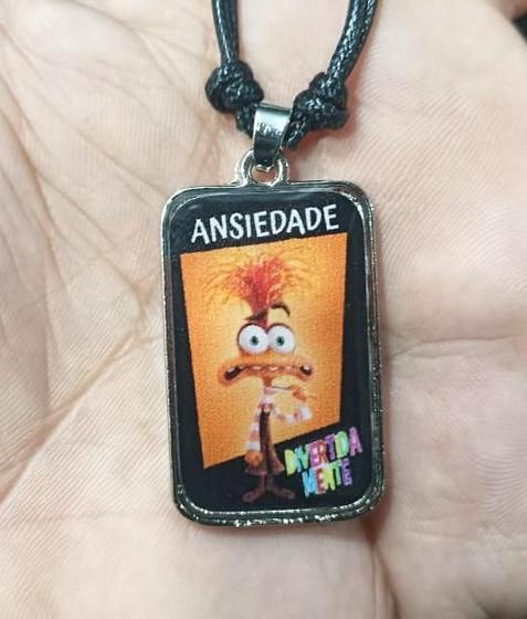 Imagem de Emoção Ansiedade Colar Ajustavel Divertidamente 2 Pingente