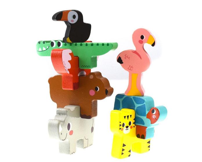 Imagem de Empilhando Animais, De Madeira, Da Tooky Toy - Cód. Tk057