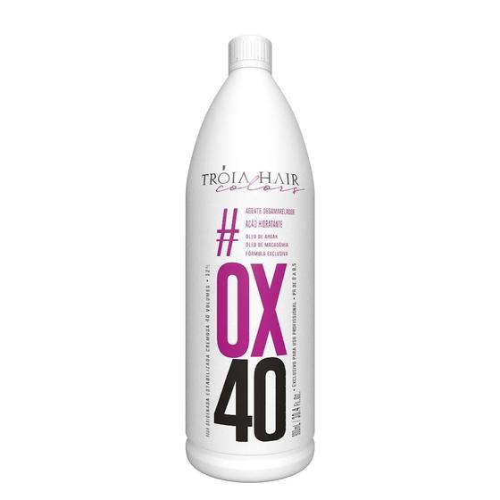 Imagem de Emulsão Oxidante OX Troia Hair 1000ml - Agente Desamarelador