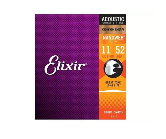 Imagem de Enc violao aco elixir 011 custom light phosphor bronze