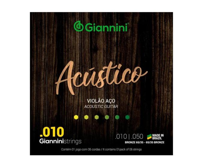 Imagem de Enc violao aco giannini acustico 010 geswam