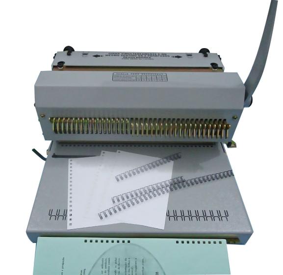 Imagem de Encadernadora Furo Quadrado Para Encadernação Wire-o 2X1 Conjugada EDA2X1C