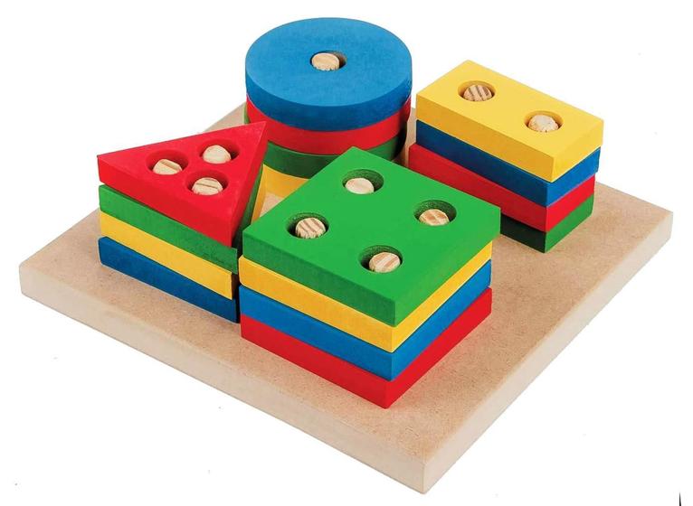 Imagem de Encaixe De Formas Geométricas Brinquedo Em Eva Infantil
