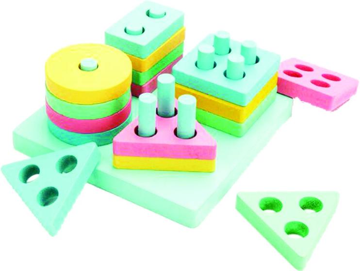 Imagem de Encaixe Divertido Formas E Cores 2 17Pc - Toy Mix