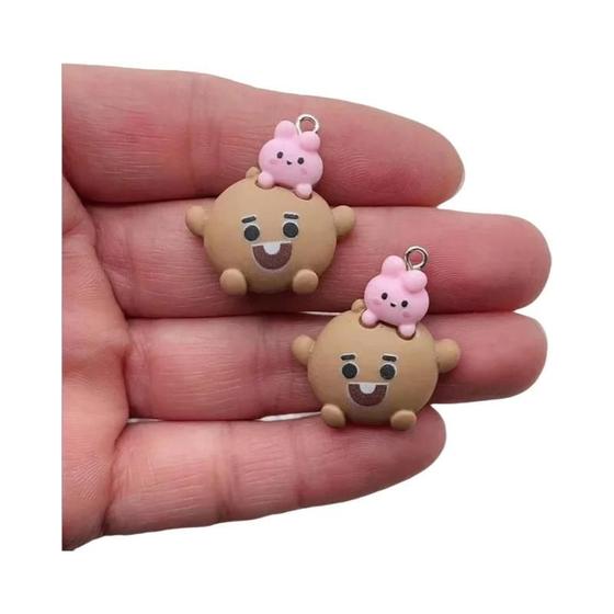 Imagem de Encantos Kawaii de Resina com Desenhos Animados de Animais - Kit com 10 Peças para DIY