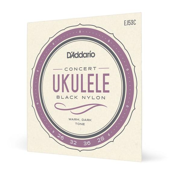 Imagem de Encord Ukulele Concerto D'Addario Pro-Arté Black EJ53C