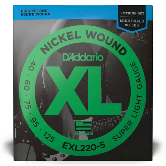 Imagem de Encordoamento 5 cordas baixo d'addario exl220-5 longa escala