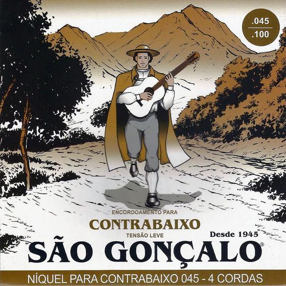 Encordoamento Baixo 4 Cordas 045 São Gonçalo 11028 Menor preço em Encordoamento Baixo 4 Cordas 045 São Gonçalo 11028