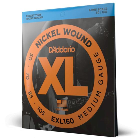 Imagem de Encordoamento Baixo 4C 50-105 D Addario XL Nickel EXL160