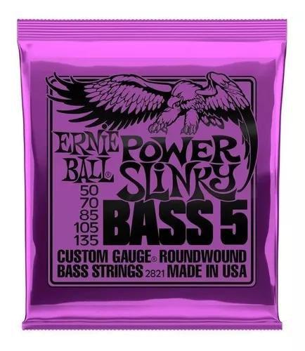 Imagem de Encordoamento Baixo 5 Cordas 050 Ernie Ball Power Slinky 2821