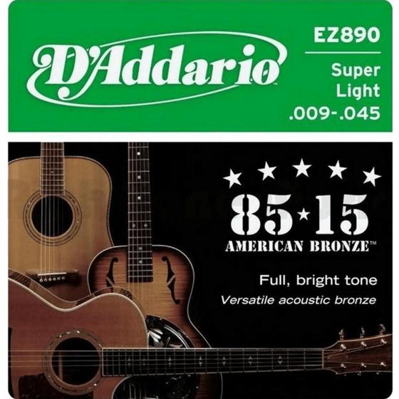 Imagem de Encordoamento Bronze Wound 009 Para Violão EZ890 - D Addario