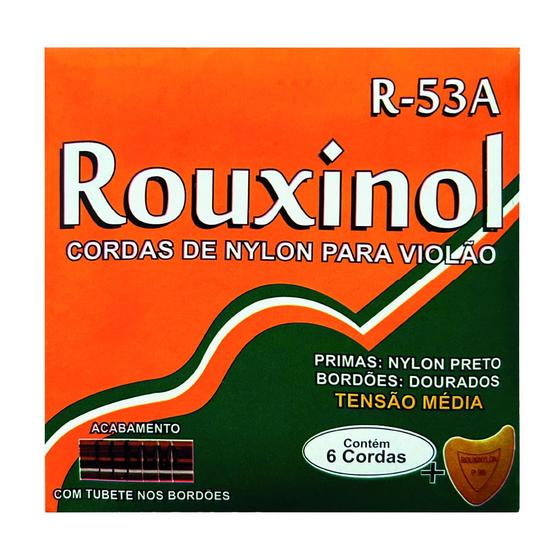 Imagem de Encordoamento Cordas Nylon Violão Tensão Média Rouxinol R53A