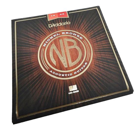 Imagem de Encordoamento D'Addario 013 Violão Nickel Bronze Aço NB1356