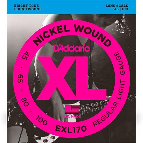 Imagem de Encordoamento D'Addario Baixo 4 cordas EXL170 ESC. LONGA