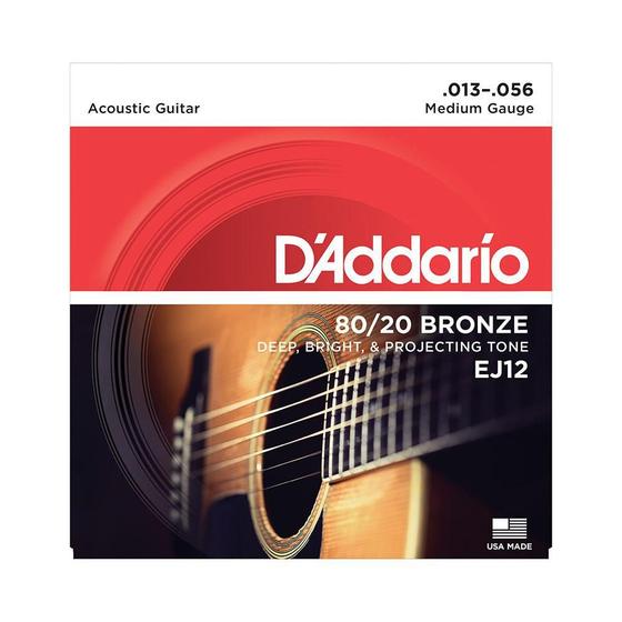 Imagem de Encordoamento D'Addario - Violão Aço Ej12 0.13-0.56 - Ec0274