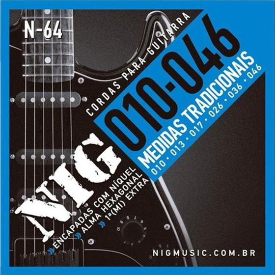 Imagem de Encordoamento de Guitarra 010 Nig N64