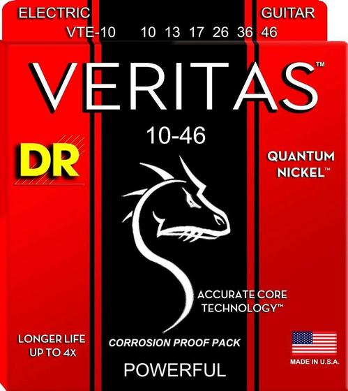 Imagem de Encordoamento DR Strings Veritas Guitarra 10-46 Níquel