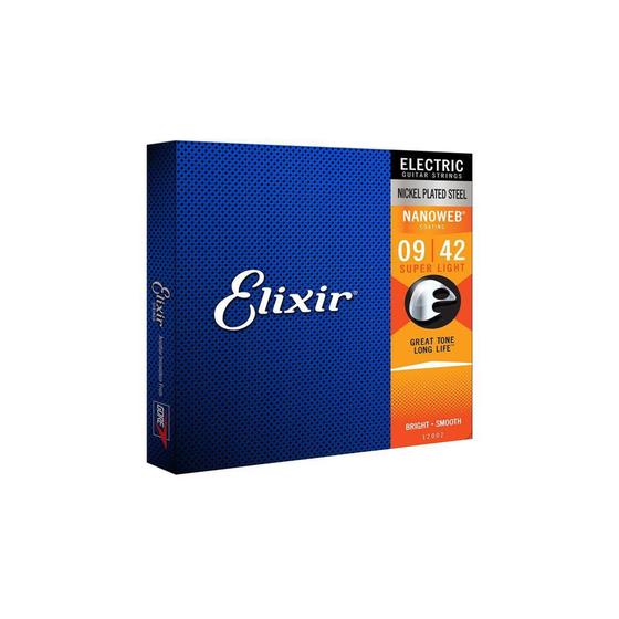 Imagem de Encordoamento Elixir Nanoweb 09 042 Super Light para Guitarra