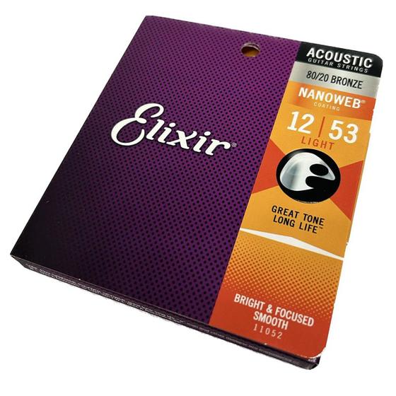 Imagem de Encordoamento Elixir Original 12-53 Violão Revestida Nanoweb