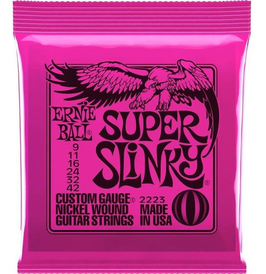 Imagem de Encordoamento Ernie Ball Guitarra 0,9 Super Slinky 2223