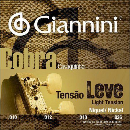 Encordoamento Giannini COBRA GESCL .010 para Cavaquinho Menor preço em Encordoamento Giannini COBRA GESCL .010 para Cavaquinho