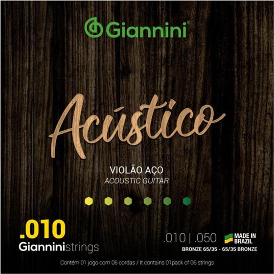 Encordoamento giannini geswam violao bronze 65/35 0.010 é ruim? Encordoamento giannini geswam violao bronze 65/35 0.010 é boa?