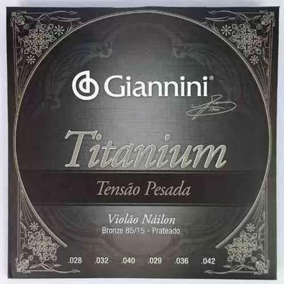 Imagem de Encordoamento giannini titanium genwta violao nylon pesada