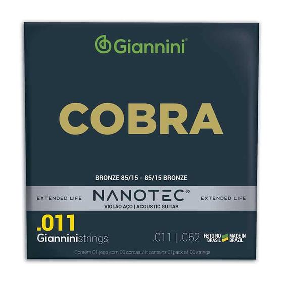 Imagem de Encordoamento Giannini Violão 011 GEEFLK PN Nanotec 85/15