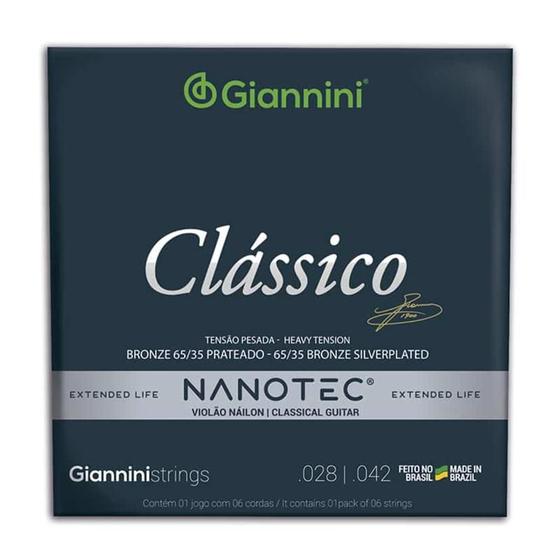 Imagem de Encordoamento giannini violao 65/35 prateado protetiva nanotec alta genwpa pn