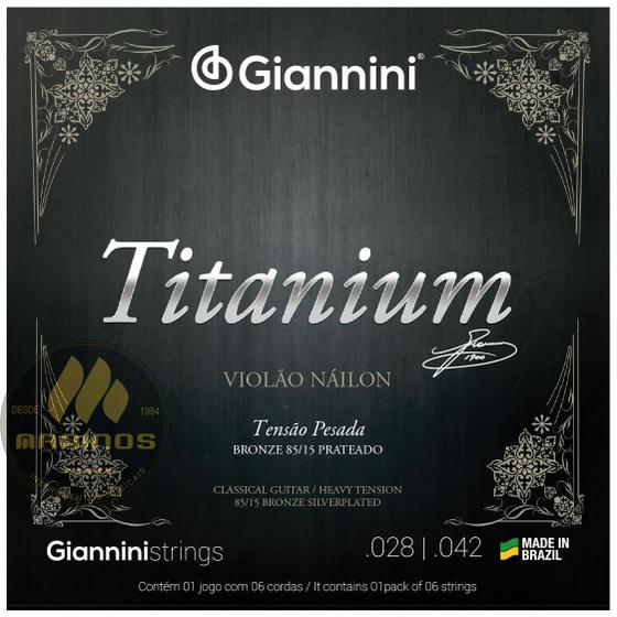 Imagem de Encordoamento GIANNINI Violão Náilon TITANIUM Pesada GENWTA