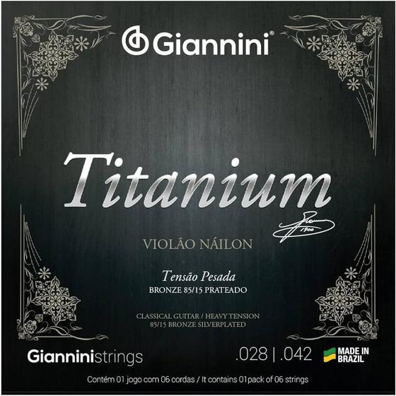 Imagem de Encordoamento giannini violão ny titanium 85/15 prateado