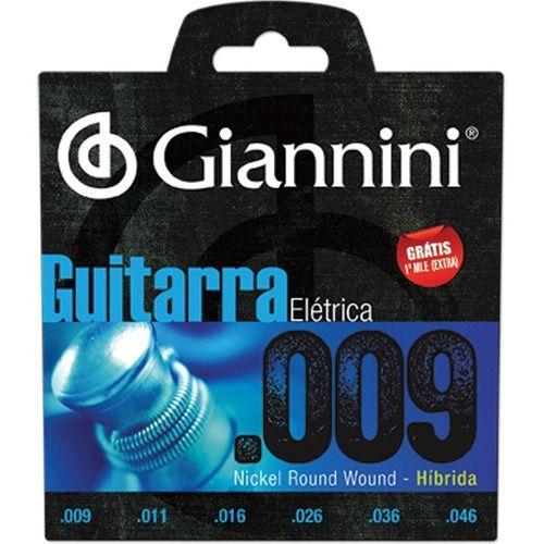 Imagem de Encordoamento Guitarra .009 Geegst Giannini C/ Mizinha Extra