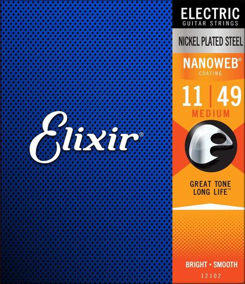 Imagem de Encordoamento Guitarra 0,11 Elixir Nanoweb Medium