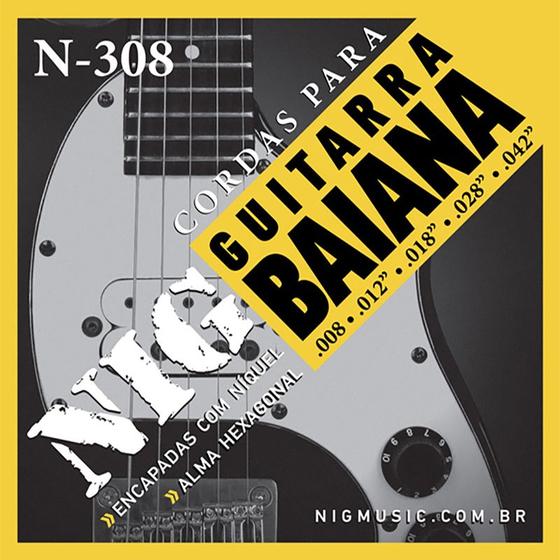 Imagem de Encordoamento Guitarra Baiana 008 NIG N308