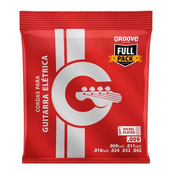Imagem de Encordoamento Guitarra Groove Solez 09 Full Pack Gfp1