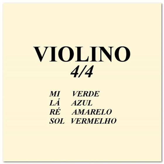 Imagem de Encordoamento mauro calixto para violino 3/4 e ou 4/4  jogo de corda tensão média apresentação show igreja