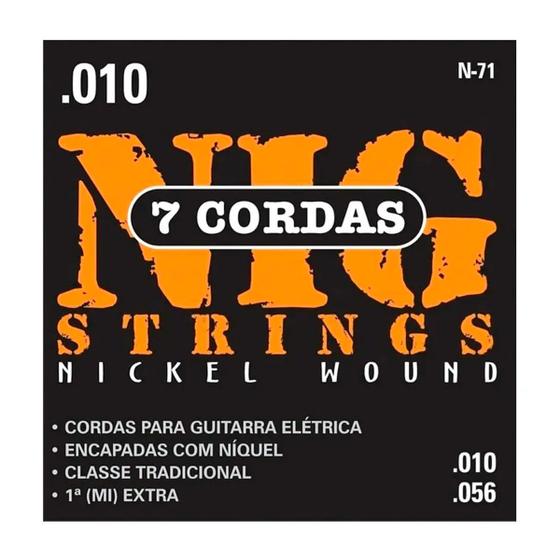 Imagem de Encordoamento Nig Guitarra 7 Cordas 0.10 N-71