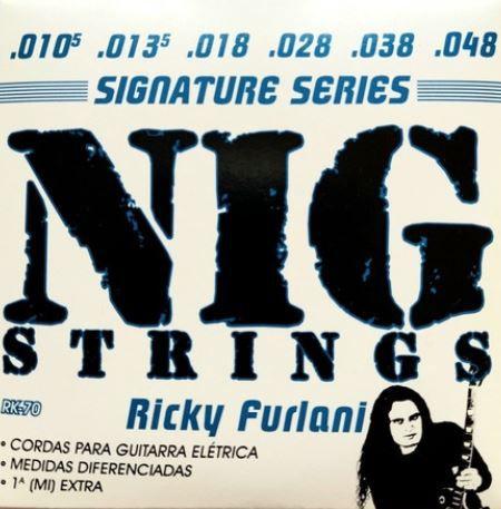 Imagem de Encordoamento NIG Guitarra RK70Rick Furlani  10-48  1 Mi Extra + Palheta