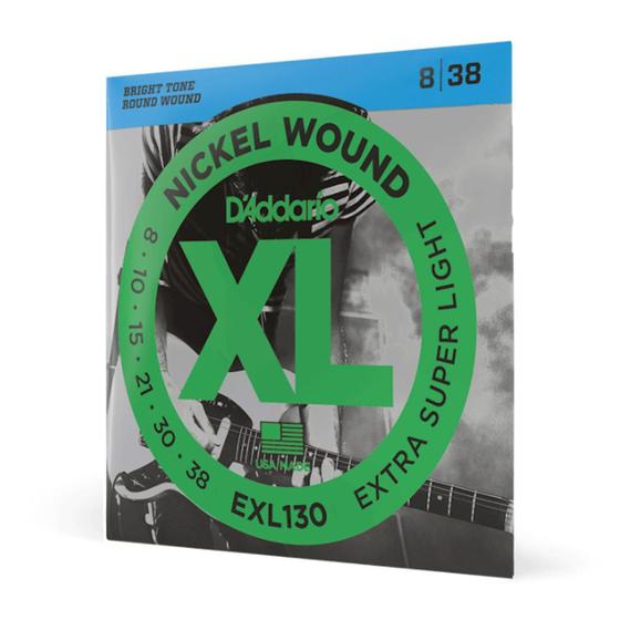 Imagem de Encordoamento Para Guitarra .008-.038 D'Addario XL Nickel Wound EXL130