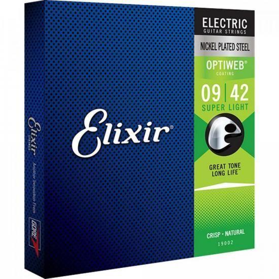 Imagem de Encordoamento Para Guitarra .009 Super Light Optiweb 19002 Elixir F002