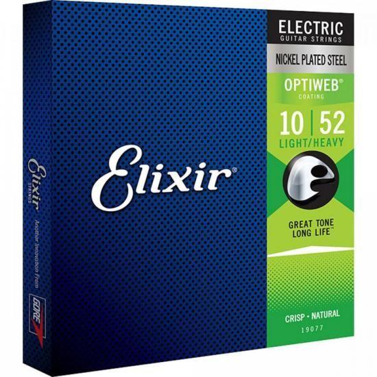 Imagem de Encordoamento Para Guitarra .010 Light Heavy Optiweb 19077 Elixir F002