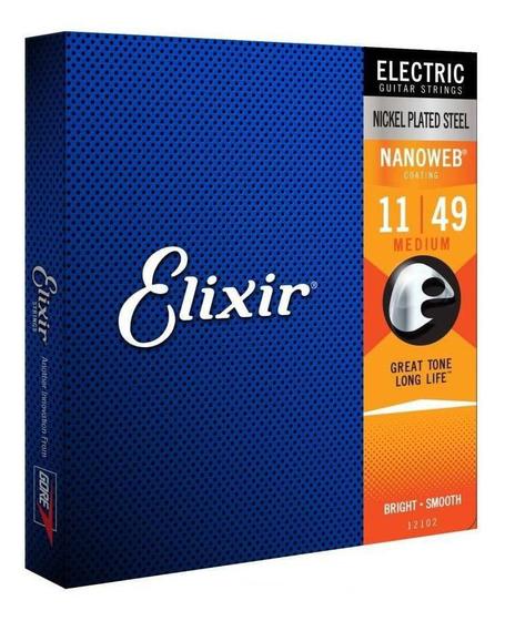 Imagem de Encordoamento Para Guitarra Elixir .011 Níquel Nanoweb 12027