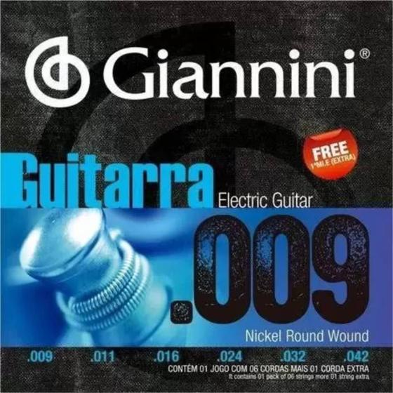 Imagem de Encordoamento Para Guitarra GEEGST-9  - GIANNINI