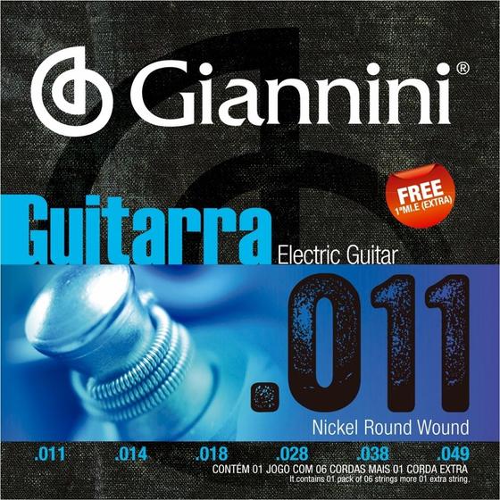 Imagem de Encordoamento Para Guitarra Giannini 011 049 GEEGST11